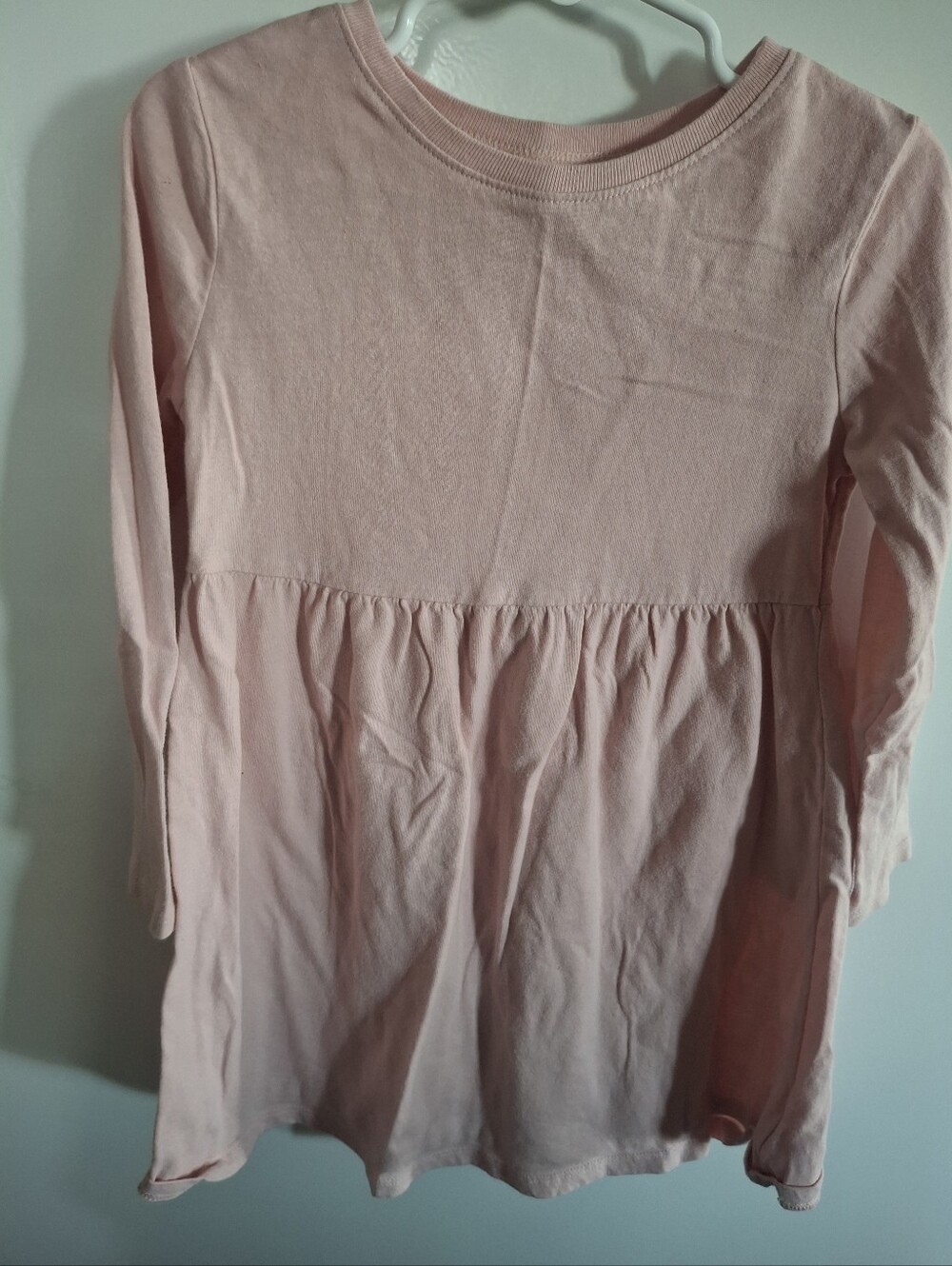 Old Navy Light Pink Long Sleeve Peplum Tee